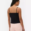 Camiseta sin mangas básica de jersey elástico