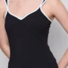 Camiseta sin mangas con escote corazón de alto contenido en algodón