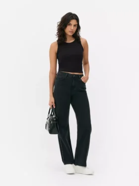 Camiseta sin mangas con espalda nadadora y canalé