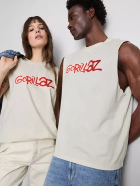 Camiseta sin mangas con estampado de Gorillaz