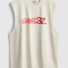 Camiseta sin mangas con estampado de Gorillaz