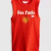 Camiseta sin mangas con estampado gráfico y tejido acanalado, con alto contenido en algodón