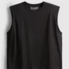 Camiseta sin mangas con hombreras