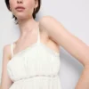 Camiseta sin mangas de algodón con bajo en forma de pañuelo