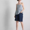 Camiseta sin mangas de algodón con calados