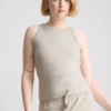 Camiseta sin mangas de algodón con espalda nadadora