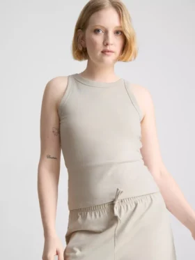 Camiseta sin mangas de algodón con espalda nadadora