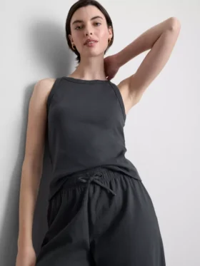 Camiseta sin mangas de algodón con espalda nadadora