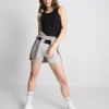 Camiseta sin mangas de algodón con espalda nadadora y canalé