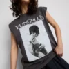 Camiseta sin mangas de algodón con estampado de Yungblud