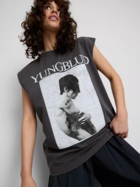 Camiseta sin mangas de algodón con estampado de Yungblud