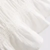 Camiseta sin mangas de algodón fruncida