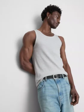 Camiseta sin mangas de canalé