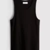 Camiseta sin mangas de canalé