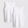 Camiseta sin mangas de corte entallado con canalé