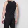 Camiseta sin mangas de corte entallado con canalé