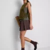 Camiseta sin mangas de ganchillo con lazo lateral