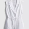 Camiseta sin mangas de lino con detalle de lazo de The Edit