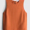 Camiseta sin mangas de mezcla de algodón