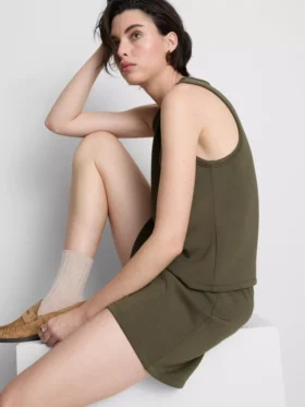 Camiseta sin mangas de mezcla de modal