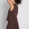 Camiseta sin mangas de mezcla de modal