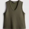 Camiseta sin mangas de mezcla de modal