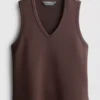Camiseta sin mangas de mezcla de modal