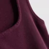 Camiseta sin mangas de punto con cuello cuadrado