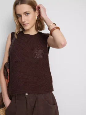 Camiseta sin mangas de punto de ganchillo de The Edit