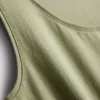 Camiseta sin mangas elástica con alto contenido en algodón