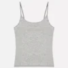 Camiseta sin mangas elástica con cuello redondo