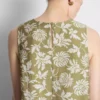 Camiseta sin mangas estampada de corte largo