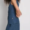 Camiseta sin mangas fruncida y arrugada de Paula Echevarría