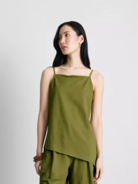 Camiseta sin mangas larga con textura
