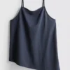 Camiseta sin mangas larga con textura