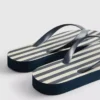 Chanclas con plataforma a rayas