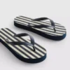 Chanclas con plataforma a rayas