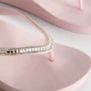 Chanclas de cuña con pedrería