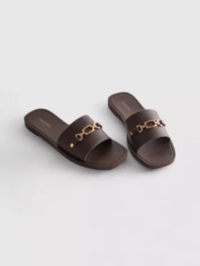 Chanclas de imitación de piel