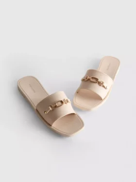 Chanclas de imitación de piel