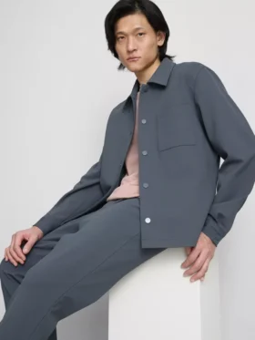 Chaqueta con cuello de piqué «The Edit»