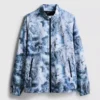 Chaqueta deportiva con cremallera y cuello de embudo