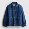 Chaqueta vaquera con bolsillos de parche de algodón