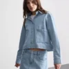 Chaqueta vaquera con bolsillos de parche de algodón