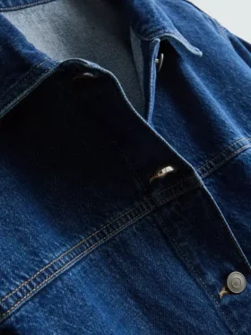 Chaqueta vaquera con bolsillos de parche de algodón