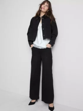 Chaqueta vaquera con bolsillos de parche de algodón