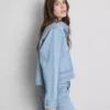 Chaqueta vaquera con bolsillos de parche de algodón