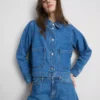Chaqueta vaquera con bolsillos de parche de algodón