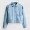 Chaqueta vaquera con bolsillos de parche de algodón