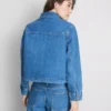 Chaqueta vaquera con bolsillos de parche de algodón
